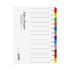 Munhwa File A193-7 Premium A4 12-Tab Art Paper Index Dividers พร้อมแท็บสีที่เขียนได้สําหรับการจัดระเบียบเอกสารรายเดือน